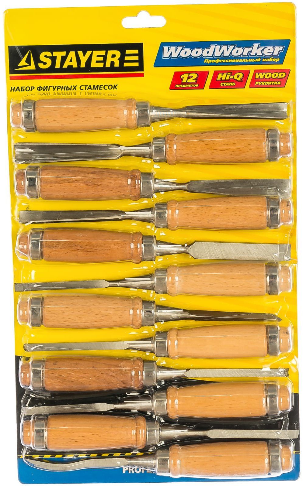 Набор стамесок Stayer Profi фигурные с деревянной ручкой 12шт 1835-H12_z01 Stayer от магазина Tehnorama