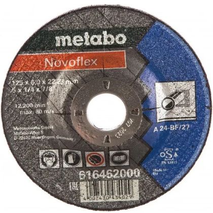 товар Круг обдирочный Metabo Novoflex сталь 125x6мм A30 616462000 Metabo магазин Tehnorama (официальный дистрибьютор Metabo в России)