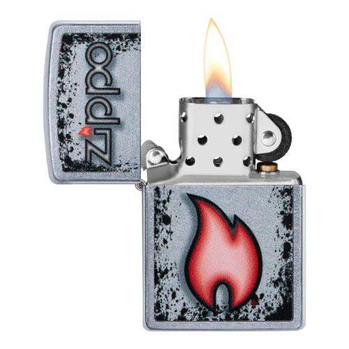 Зажигалка Zippo Flame Design Street Chrome 49576 Zippo от магазина Tehnorama