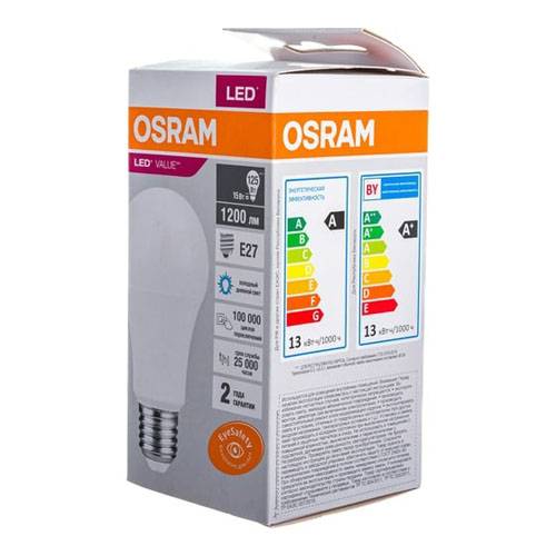 Лампа светодиодная Osram 15Вт Е27 белый свет груша 4058075579217 Osram от магазина Tehnorama