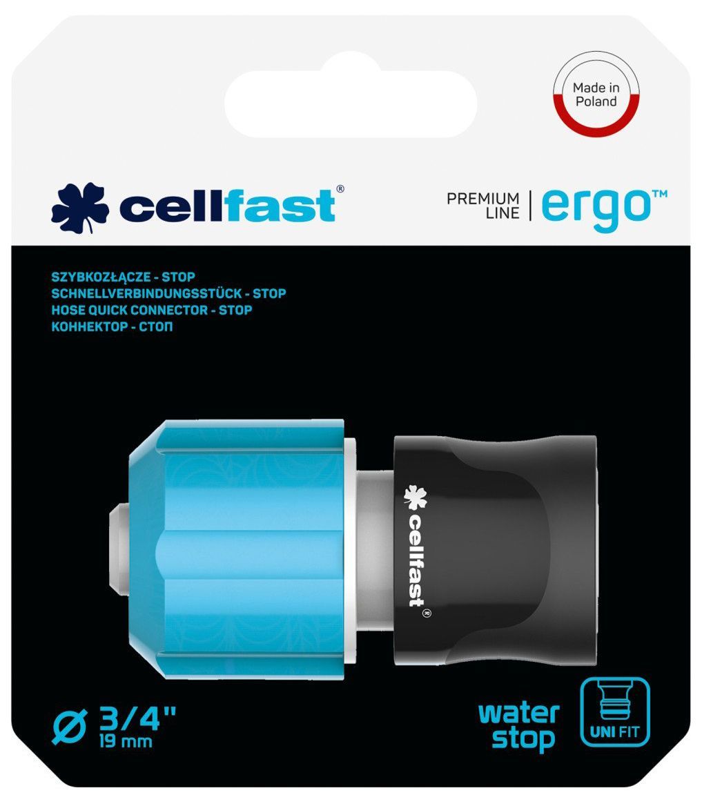 Коннектор Cellfast Ergo 3/4" с автостопом 53-125 Cellfast от магазина Tehnorama