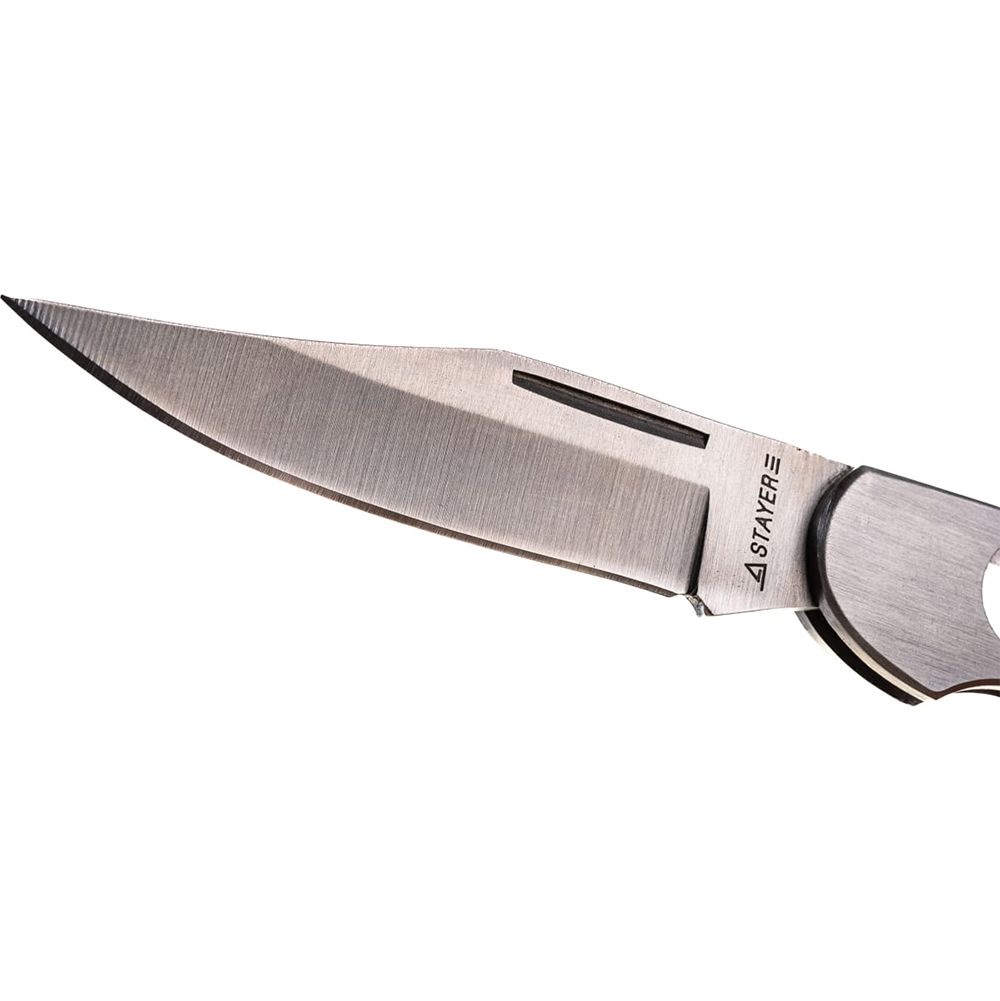 Нож складной цельнометаллический Stayer облегченная рукоятка 47613_z01 Stayer от магазина Tehnorama