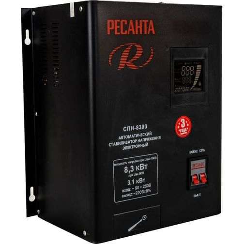 товар Стабилизатор напряжения Ресанта СПН- 8300 63/6/27 Ресанта магазин Tehnorama (официальный дистрибьютор Ресанта в России)