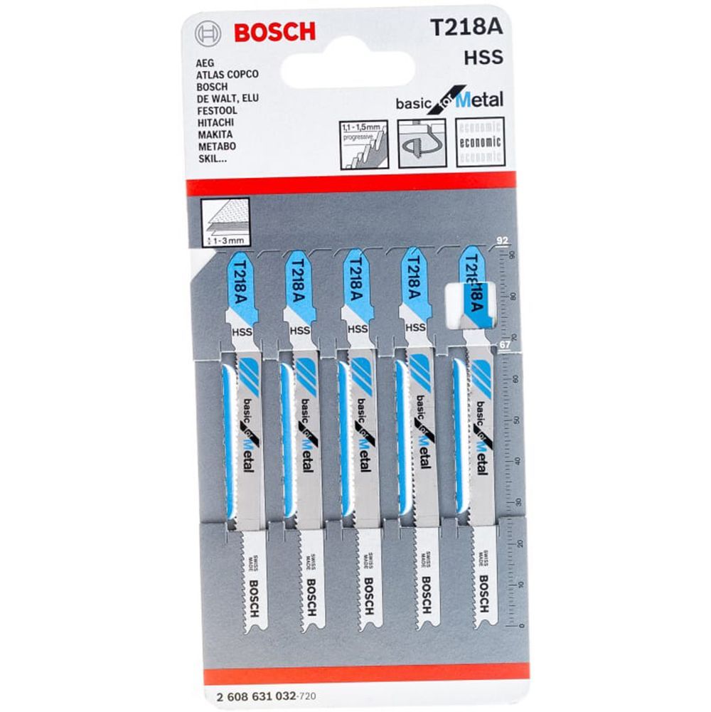 Пилки по металлу Bosch Т218А 5шт HSS 2608631032 Bosch от магазина Tehnorama
