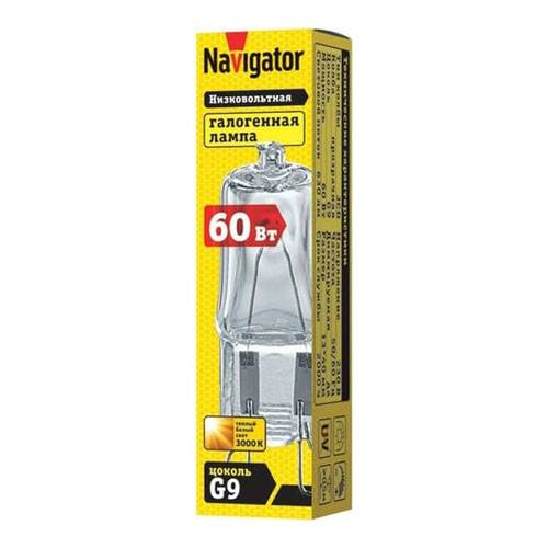 Лампа галогенная Navigator КГМ 60Вт 220В G9 капсульная 94216 NH-JCD9 Navigator от магазина Tehnorama