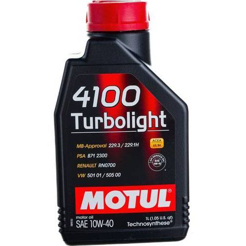 Масло моторное Motul 4100 Turbolight 10W-40 SN/CF полусинтетическое 1л 108644 Motul от магазина Tehnorama