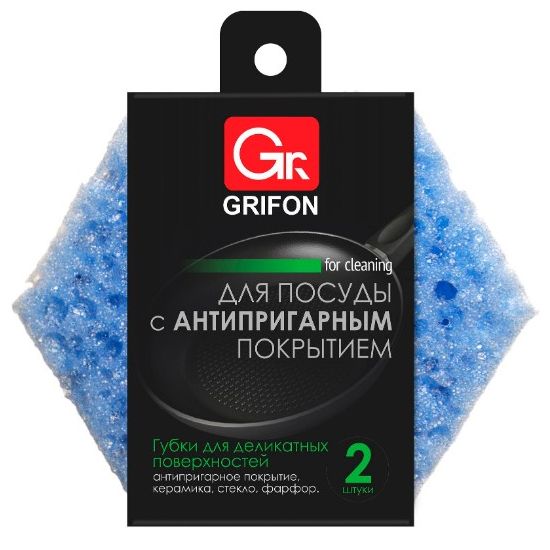 Губка Grifon для тефлоновой посуды 2шт 900-008 Grifon от магазина Tehnorama