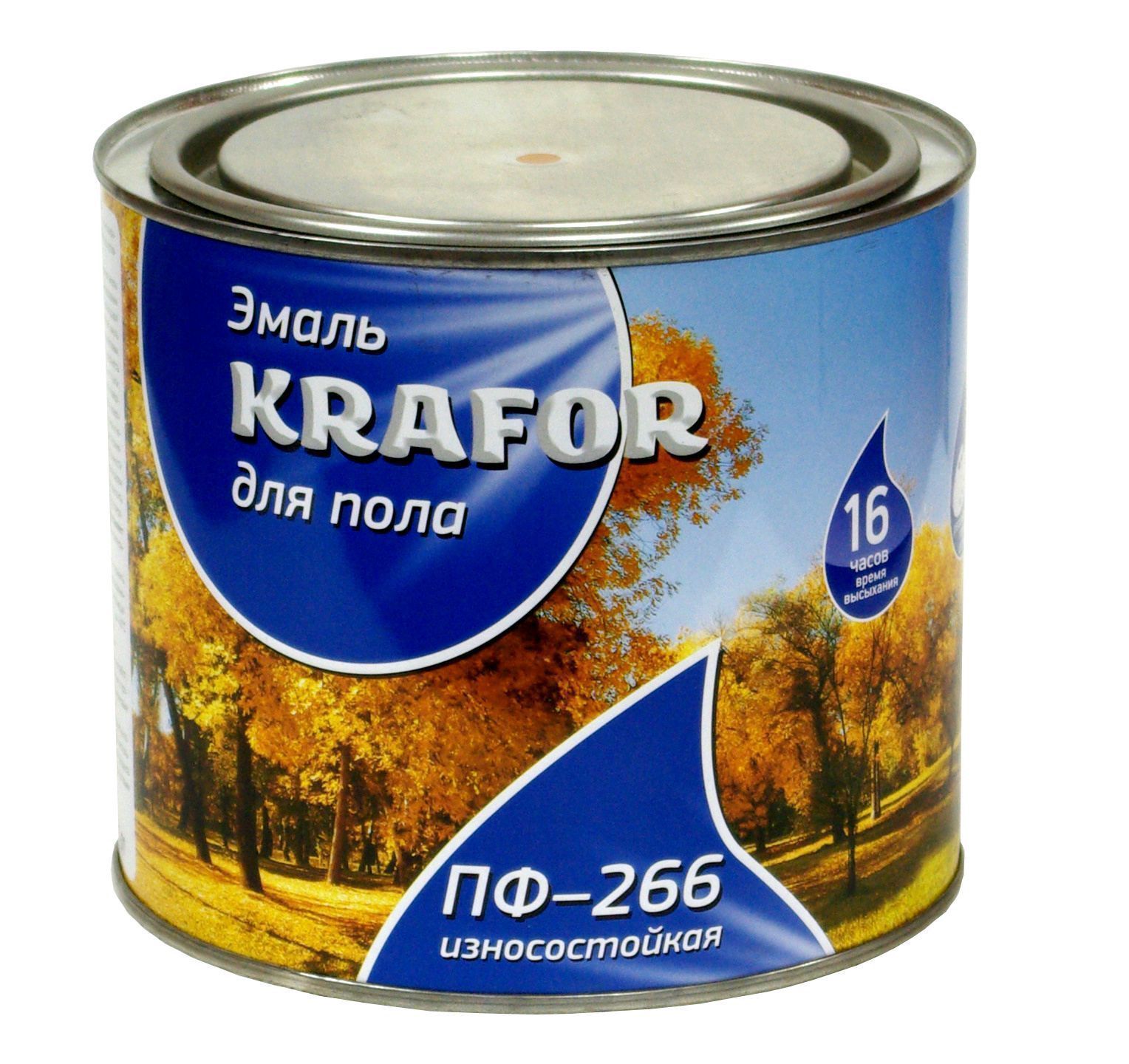 Эмаль Krafor пф-266 желто-коричНевая 1.9кг 26018 Krafor от магазина Tehnorama