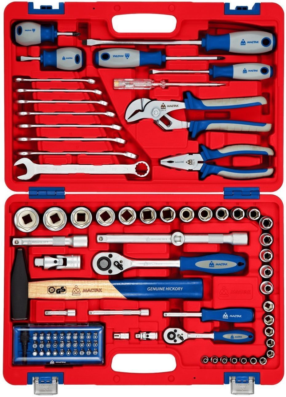 Набор инструментов Мастак 88 предметов 1/4 и 1/2 Cr-V 01-088C Мастак от магазина Tehnorama