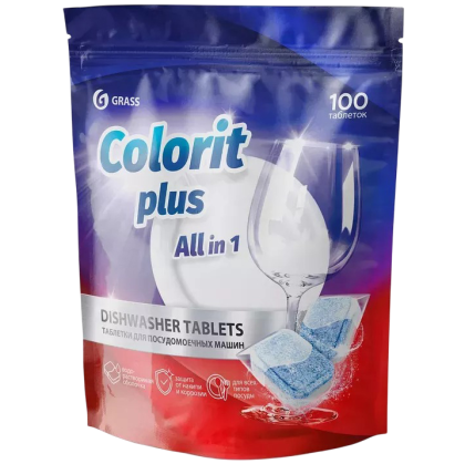товар Таблетки для посудомоечных маши Grass Colorit Plus All in 1 100шт 125717 Grass магазин Tehnorama (официальный дистрибьютор Grass в России)