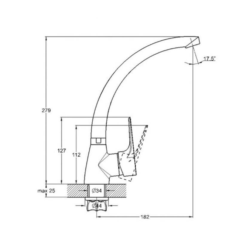 Смеситель для кухни G-lauf ZOP4-B045 279х182мм 35мм ZOP4-B045 G-Lauf от магазина Tehnorama