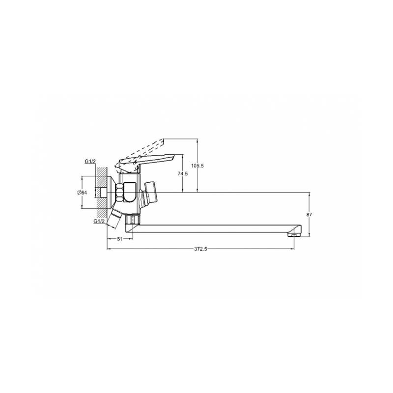 Смеситель для ванны G-lauf LOF7-A033 330мм 35мм LOF7-A033 G-Lauf от магазина Tehnorama