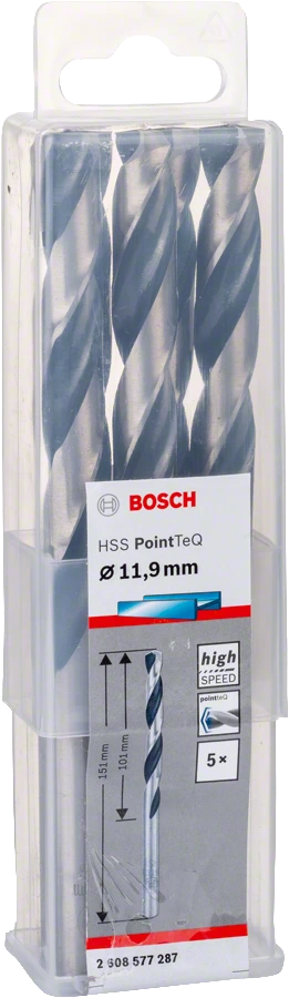 Сверло Bosch Standart PointTeQ по металлу 11.9мм HSS 5шт 2608577287 Bosch от магазина Tehnorama