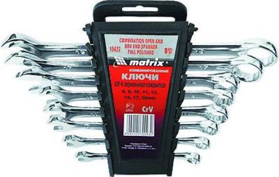 Набор комбинированных ключей Matrix 6-17мм матовая полировка 15402 Matrix от магазина Tehnorama