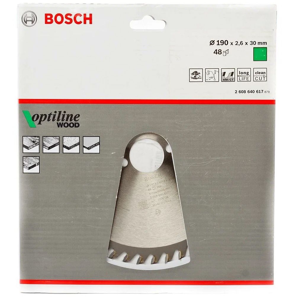 Диск пильный Bosch 190х30 48з optiline 2608640617 Bosch от магазина Tehnorama