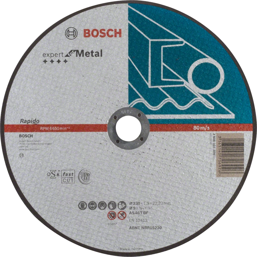 товар Круг отрезной Bosch Expert for Metal по металлу 230х1.9х22мм 2608603400 Bosch магазин Tehnorama (официальный дистрибьютор Bosch в России)