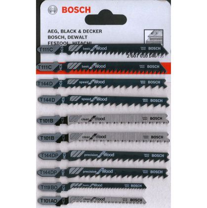 товар Набор пилок для лобзиков Bosch 10шт 2607010146 Bosch магазин Tehnorama (официальный дистрибьютор Bosch в России)