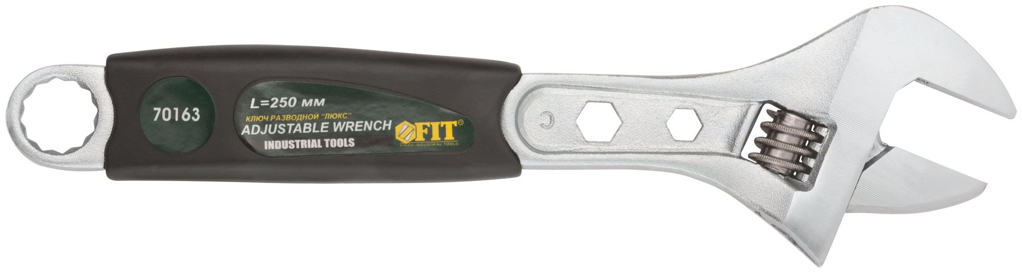 Ключ разводной "Люкс", шкала, увелич.захват, прорезин.ручка  250 мм ( 36 мм ) F70163 FIT от магазина Tehnorama