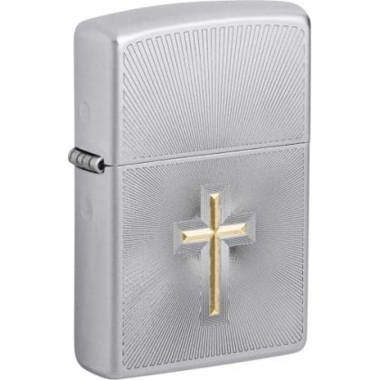 товар Зажигалка Zippo Cross Design Satin Chrome 48581 Zippo магазин Tehnorama (официальный дистрибьютор Zippo в России)