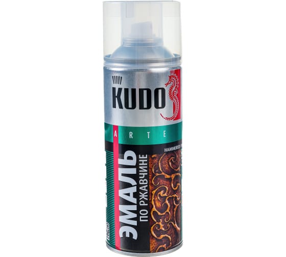 Краска-аэрозоль Kudo по ржавчине молотковая серебристо-коричНевая 520мл 6 ku-3008 23732 Kudo от магазина Tehnorama
