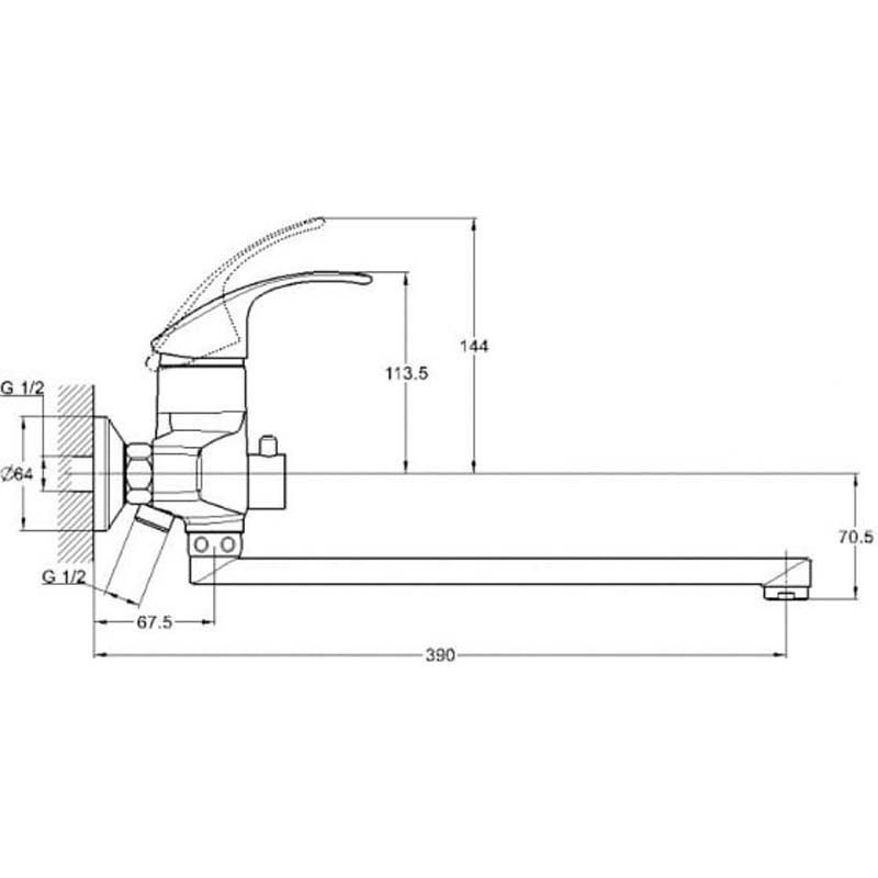 Смеситель для ванны G-lauf LWZ7-A182 320мм 40мм LWZ7-A182 G-Lauf от магазина Tehnorama