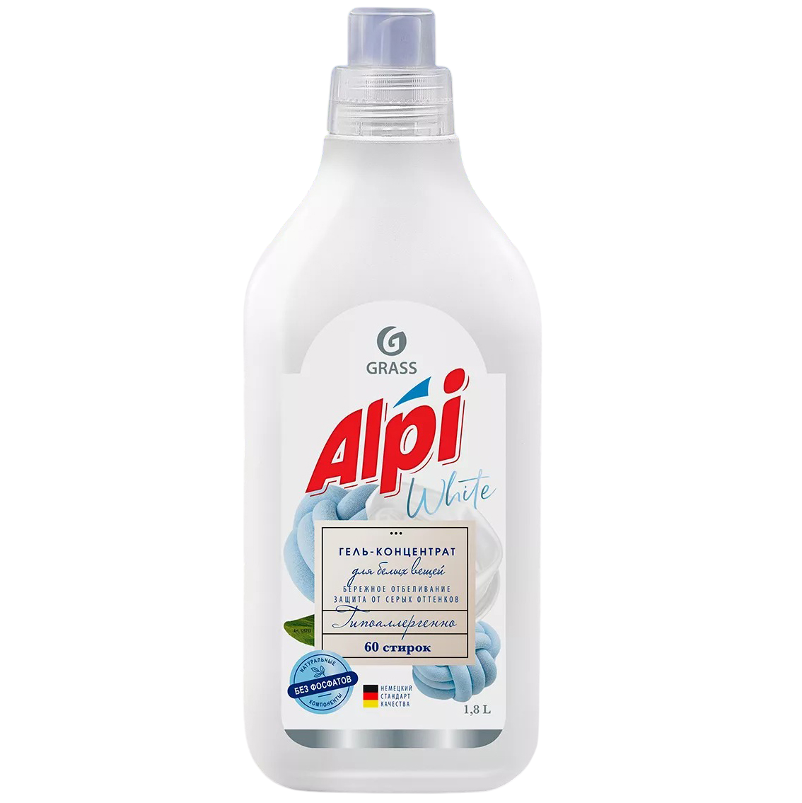 Гель-концентрат для белых вещей Grass Alpi white gel канистра 1,8л 125733 Grass от магазина Tehnorama
