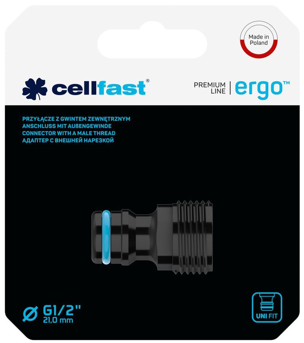 Штуцер Cellfast Ergo с внешней резьбой 1/2'' 53-230 Cellfast от магазина Tehnorama