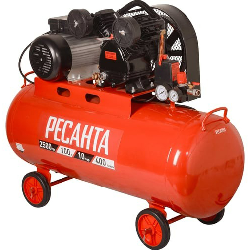 товар Компрессор поршневый Ресанта КП-100/400Р 74/7/5 Ресанта магазин Tehnorama (официальный дистрибьютор Ресанта в России)