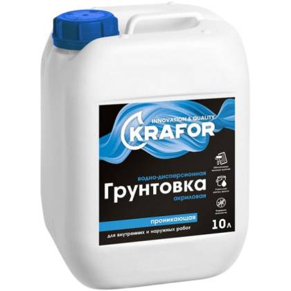 товар Грунтовка Krafor проникающая универсальная 10л 27336 Krafor магазин Tehnorama (официальный дистрибьютор Krafor в России)