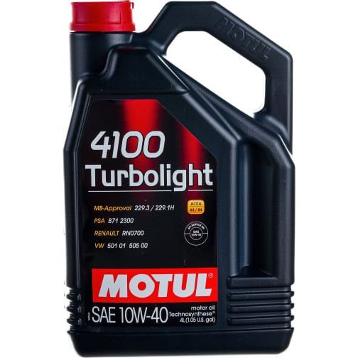 Масло моторное Motul 4л 4100 Turbolight полусинтетическое 109462 Motul от магазина Tehnorama