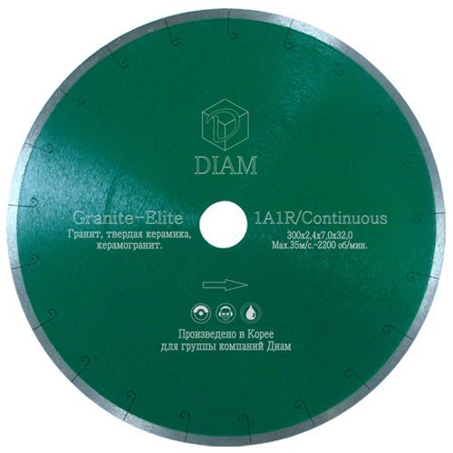 Алмазный диск Diam 1а1r granite- elite 250х1.6х7.5х25.4 гранит 000202 Diam от магазина Tehnorama