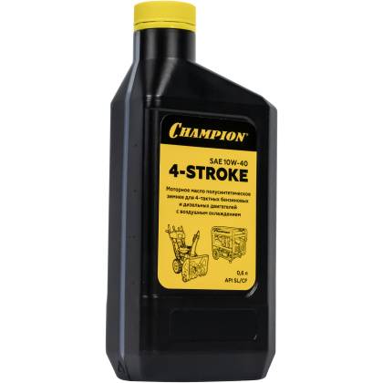 товар Масло 4-х тактное Champion 0.6л SAE 10W40 API SL/CF полусинтетика 952854 Champion магазин Tehnorama (официальный дистрибьютор Champion в России)