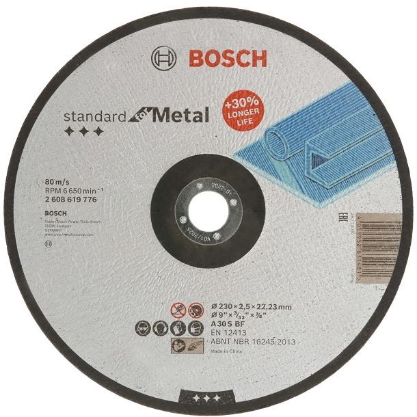 Круг отрезной Bosch Standard for Metal по металлу 230х2.5х22мм 2608619776 Bosch от магазина Tehnorama