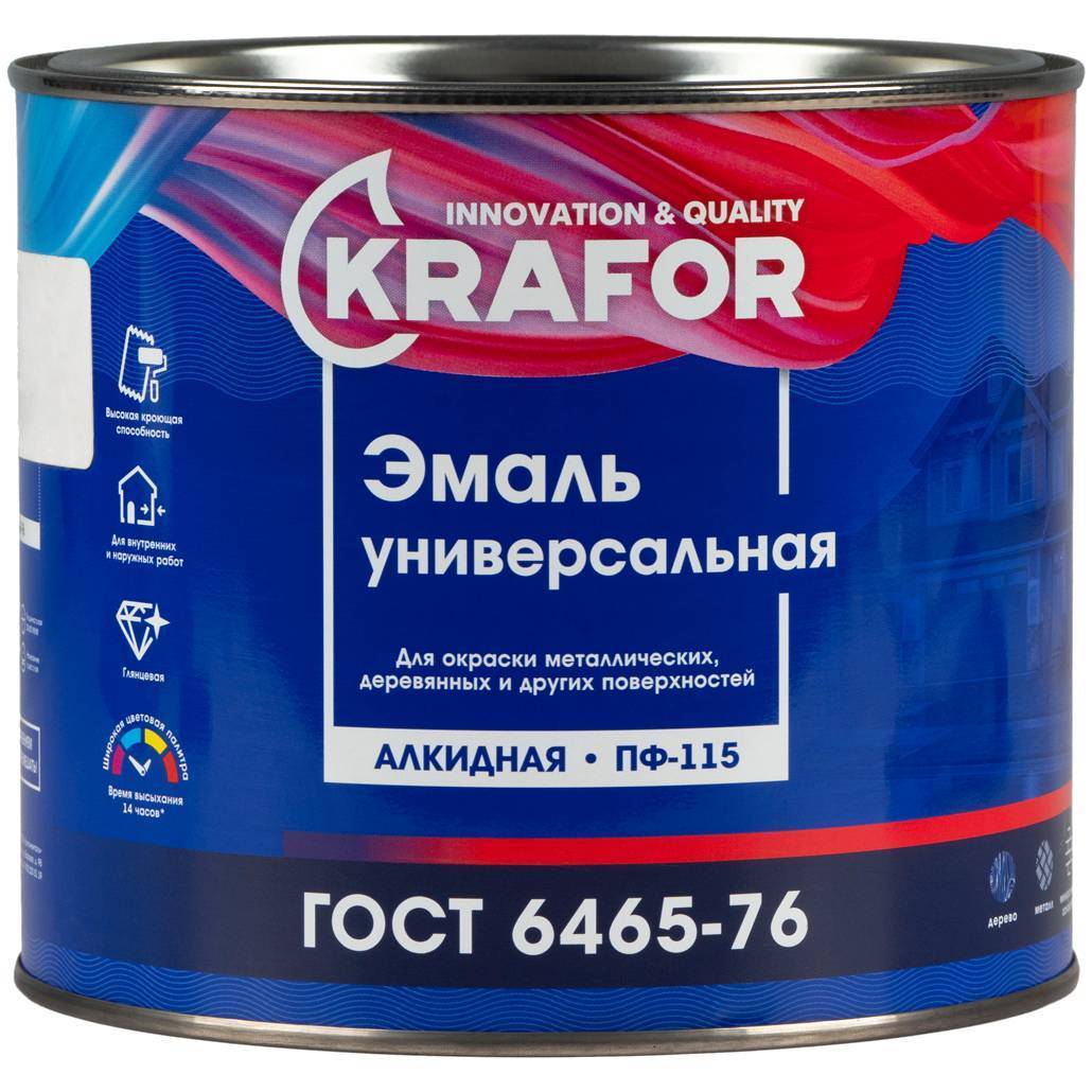 Эмаль ПФ-115 Krafor желтая 1.8кг 26002 Krafor от магазина Tehnorama