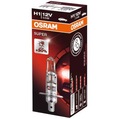 товар Лампа автомобильная галогенная Osram Super H1 12V 55W P14.5s 64150SUP Osram магазин Tehnorama (официальный дистрибьютор Osram в России)