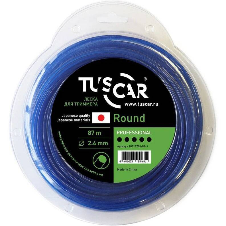 Леска для триммера Tuscar Round blue Professional 2.4ммх87м 10111724-87-1 Tuscar от магазина Tehnorama