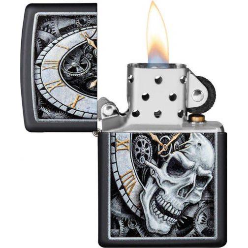 Зажигалка Zippo Skull Clock Black Matte 29854 Zippo от магазина Tehnorama