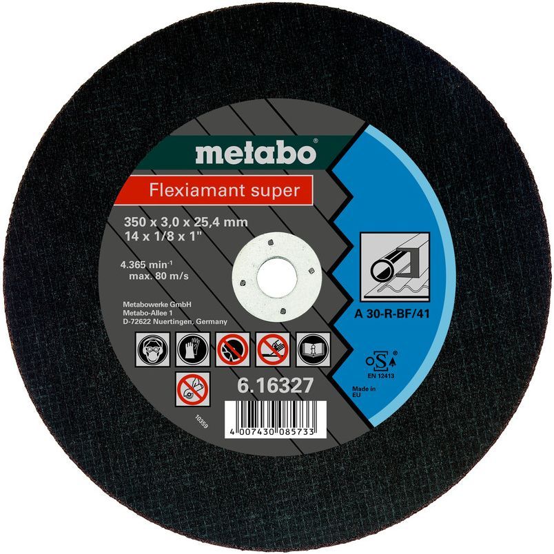 Круг отрезной Metabo Flexiamant Super по стали 350х3x25.4мм A30R 616327000 Metabo от магазина Tehnorama