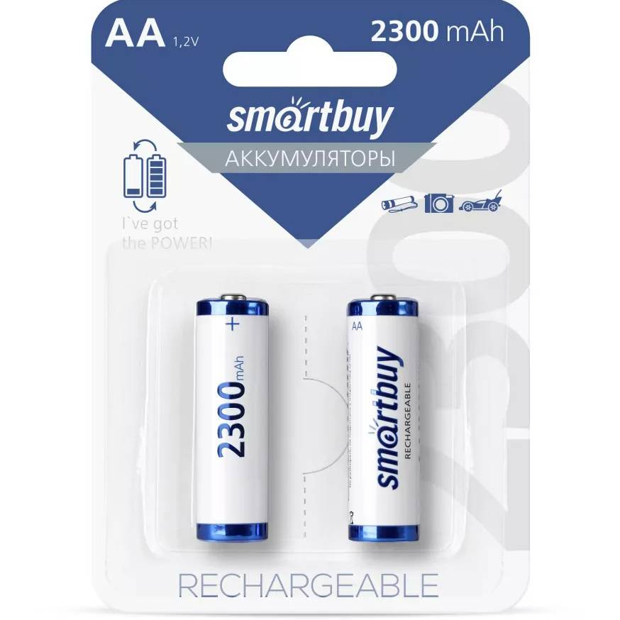 Аккумулятор SmartBuy АA NiMh 2300 mAh 2шт 695665 SmartBuy от магазина Tehnorama