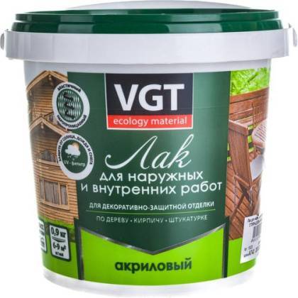 товар Лак акриловый VGT глянцевый 0.9кг 16427 VGT магазин Tehnorama (официальный дистрибьютор VGT в России)