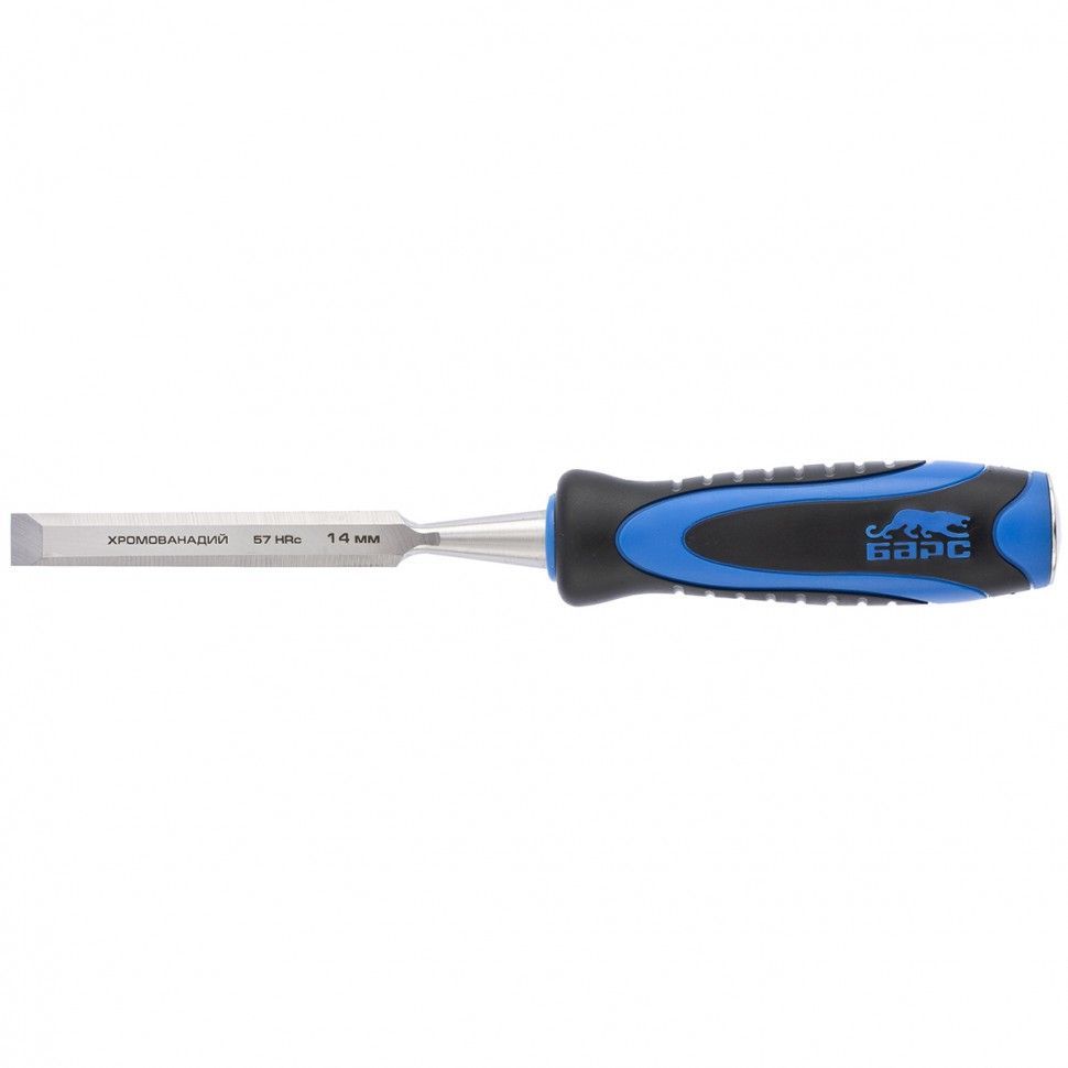 Долото-стамеска Барс плоское 14мм с двухкомпонетной ручкой 24639 Барс от магазина Tehnorama