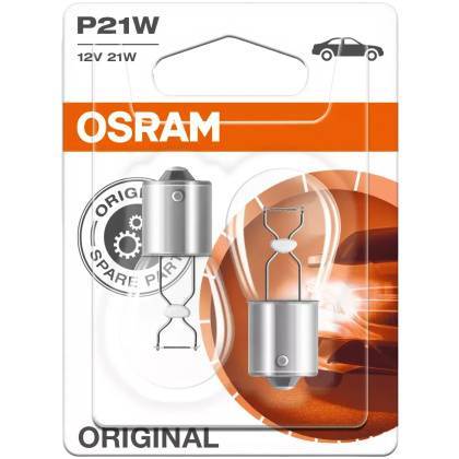 товар Лампа автомобильная накаливания Osram P21W 12V 21W BA15s 2шт 7506-02B Osram магазин Tehnorama (официальный дистрибьютор Osram в России)