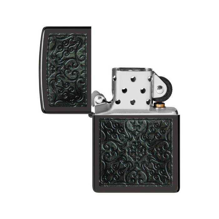 Зажигалка Zippo Pattern High Polish Black черная 48961 Zippo от магазина Tehnorama