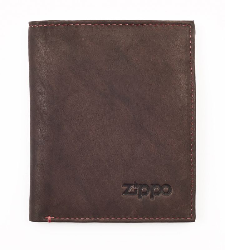 товар Портмоне Zippo коричневое натуральная кожа 10x1.5x12.3см 2005122 Zippo магазин Tehnorama (официальный дистрибьютор Zippo в России)