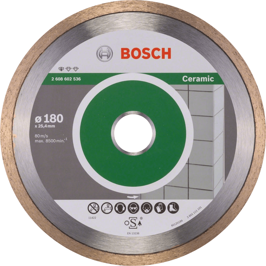 Алмазный диск отрезной Bosch standart for Ceramic 180х25.4 мм для настольных пил 2608602536 Bosch от магазина Tehnorama