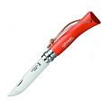 Нож нержавеющая сталь Opinel №8 Trekking кожаный темляк рукоять из пластика красная 001705 Opinel от магазина Tehnorama