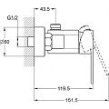 Смеситель для душевой G-lauf 35мм NEB5-A123 G-Lauf от магазина Tehnorama