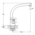 Смеситель для кухни G-lauf QTZ4-D856 214х168,5мм QTZ4-D856 G-Lauf от магазина Tehnorama