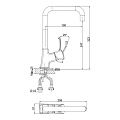 Смеситель для кухни D&K DA1472401 323х190мм 35мм DA1472401 D&K от магазина Tehnorama