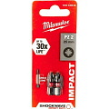 Бита Milwaukee shockwave PZ2 25 мм 2шт 4932430863 Milwaukee от магазина Tehnorama